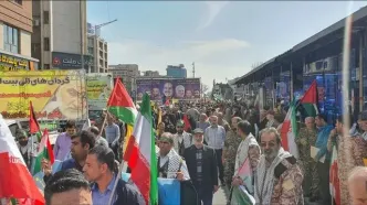 راهپیمایی روز قدس در ایران/ تشییع پیکر شهدای راه قدس در تهران