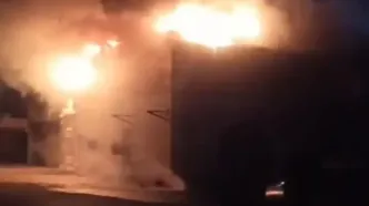 فیلم  آتش سوزی مهیب در بازار بندرعباس