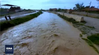 خط راه‌آهن تهران - گرگان زیر آب رفت + فیلم