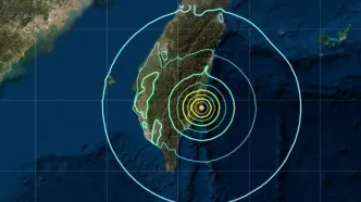 زلزله مهیب 7.4 ریشتری در نزدیکی تایوان + فیلم