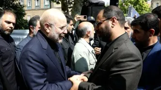 تصاویر: حضور قالیباف در مراسم تشییع پیکر دیپلمات مجاهد و انقلابی، شهید دکتر حسین امیرعبداللهیان