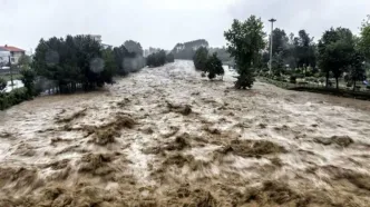 جاده فریمان ـ مشهد بر اثر سیل بسته شد!