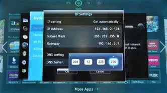 بهبود عملکرد تلویزیون سامسونگ با تنظیم DNS