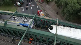 تصادف قطار در آرژانتین ۶۰ زخمی بر جای گذاشت/ ویدئو