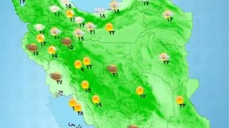 رگبار و رعدوبرق در مناطق مختلف کشور |کدام استان ها امروز بارانی است؟ +نقشه