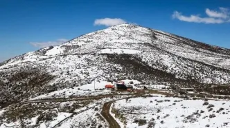 بارش برف، خرداد ماه، قله توچال تهران