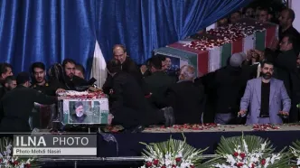 مراسم وداع با پیکر رئیس جمهور و شهدای خدمت در مصلی تهران