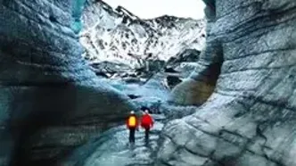 غار یخی آتشفشان کاتلا، ایسلند + فیلم