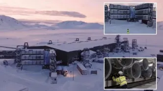 (تصاویر) ساخت نیروگاه عظیم مکش CO2 از هوا در ایسلند؛ گامی در راه مبارزه با تغییرات اقلیمی