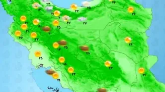 بارش باران و رعدوبرق در غرب و مرکز کشور / امروز و فردا کدام استان ها بارانی است؟ + نقشه