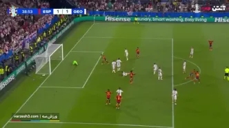 ویدیو | گل اول اسپانیا مقابل گرجستان توسط رودری؛ یورو ۲۰۲۴