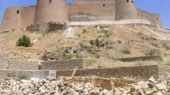 مرمت دیوار هزار ساله ۱۲ برجی