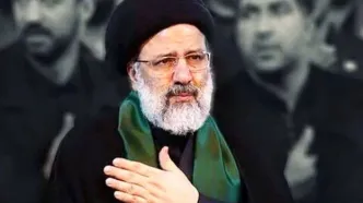 عکسی از شال و عمامه شهید رئیسی در مصلی تهران