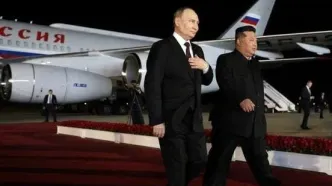 پوتین در سفر به کره‌شمالی بعد از ۲۴ سال: از حمایت بی‌دریغ و مداوم کره‌شمالی قدردانی می کنم/ استقبال جالب کیم جونگ اون از رئیس جمهور روسیه/ ویدئو