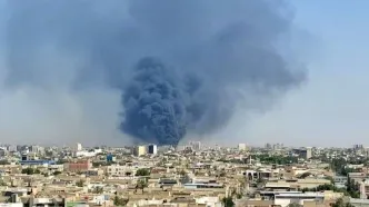 وقوع آتش‌سوزی گسترده در نجف/ ویدئو