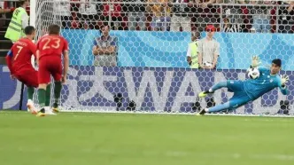 مهار پنالتی کریستیانو رونالدو توسط بیرانوند در جام جهانی 2018 / ویدئو