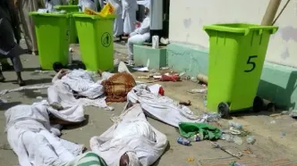 ویدئوی وحشتناک از رها کردن اجساد حاجیان در مکه! + ویدئو