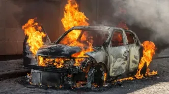 آتش گرفتن خودروها بر اثر گرمای هوا +‌ فیلم