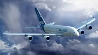 تیک اف تماشایی ایرباس غول پیکر A380 + فیلم