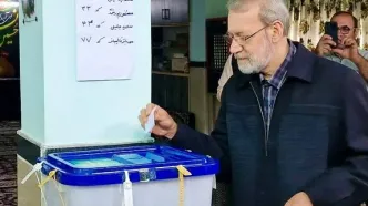 تصاویر متفاوتی که از محل رای دادن لاریجانی منتشر شد