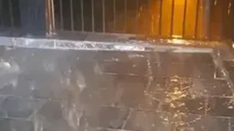 بارش شدید باران در میگون استان تهران