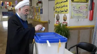 شرکت حسن روحانی در انتخابات + عکس