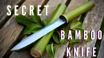 (ویدئو)  روشی جالب برای ساخت یک چاقوی زیبا با بامبو