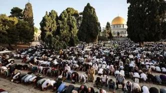 اقامه نماز عید قربان در مسجد الاقصی با حضور ۴۰ هزار فلسطینی