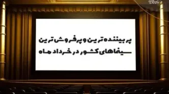 پربیننده‌ترین و پرفروش‌ترین سینماهای کشور در خرداد اعلام شد
