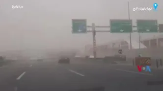 طوفان هولناک در اتوبان تهران – کرج