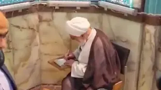 حضور ناطق‌ نوری پای صندوق رای در حسینیه ارشاد