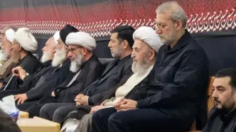 علی لاریجانی در مراسم ظهر عاشورا + عکس