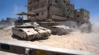 انهدام ۳ خودروی نظامیان صهیونیست در جنوب نوار غزه