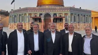 تصاویر اسماعیل هنیه در دیدار با مسعود پزشکیان و مراسم تحلیف در صحن مجلس