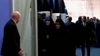 حضور دختر و همسر قالیباف در مراسم تحلیف/ ویدئو