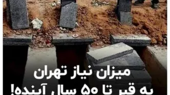 نیاز فوری تهران به احداث آرامستان جدید