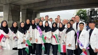 رژه کاروان ایران در افتتاحیه المپیک + عکس