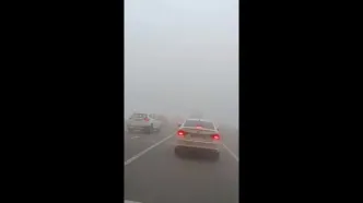 حال و هوای مه آلود جاده چالوس