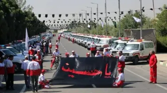 خدمت‌رسانی هلال‌احمر به زائران