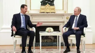 دیدار رئیس جمهور روسیه با بشار اسد در کاخ کرملین