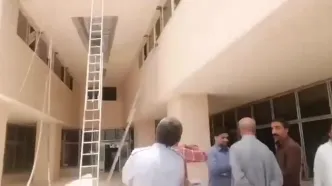 فیلم آتش سوزی هولناک در دانشکده علوم پزشکی ایرانشهر