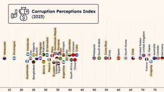 ( اینفوگرافیک) شاخص فساد در کشورهای جهان در سال ۲۰۲۴