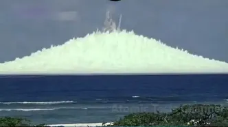 ویدیویی زیرخاکی از انفجار هولناک بمب اتم در اقیانوس آرام + فیلم
