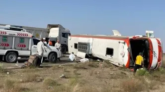 تصادف مرگبار اتوبوس زائران ایرانی در بغداد