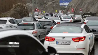 ترافیک سنگین در جاده کرج - چالوس و آزادراه تهران - شمال