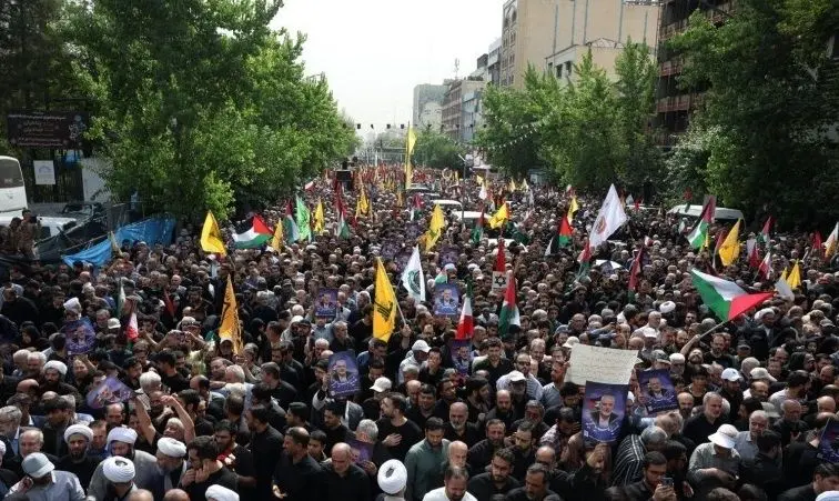 مراسم تشییع شهید هنیه در تهران / گزارش تصویری