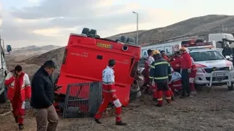 ۲۴ کشته و مجروح در واژگونی اتوبوس مسافربری در ایرانشهر