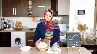 فرآیند درست کردن نان جو رژیمی روی گاز در منزل