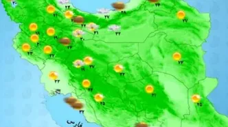 بارش پراکنده در سواحل شمالی + نقشه