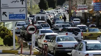 ترافیک فوق سنگین در جاده چالوس و جاده هراز